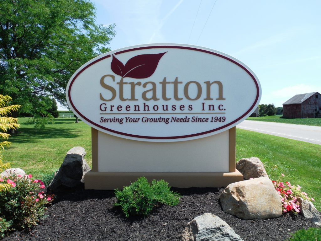 Stratton Greenhouses Inc. Entrance Sign